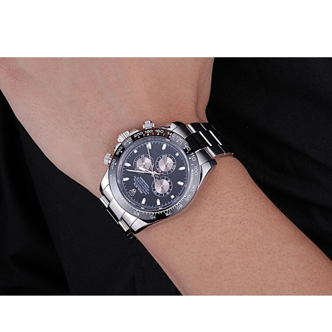 AAA Replica Watches Stainless Dial Bracelet Cosmograph Steel Rolex Black Daytona 622543 0604